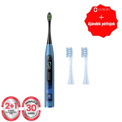 Oclean X10 Blue elektromos fogkefe +pótfej (OCL551914+OCL551440)