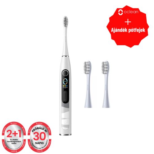 Oclean X10 Grey elektromos fogkefe + pótfej (OCL551938+OCL552812)