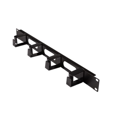 Logilink 19" kábelkezelő panel 1 U 4 kábelgyűrűvel és 3 kábelnyílással