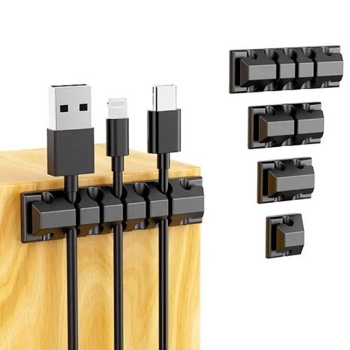 Well ORG-CABLE-S0105BK-WL Öntapadó kábelrendező 5 slottal