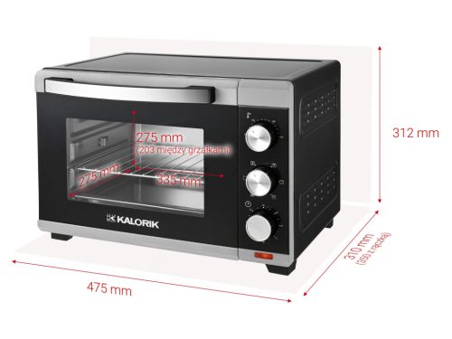 Kalorik OT2012 CRSR Mini elektromos sütő 25L,1600W 