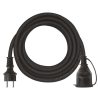 Emos P01805 Kültéri hosszabbító 5 m / 1 aljzat / fekete / gumi-neoprén / 250 V / 1,5 mm2
