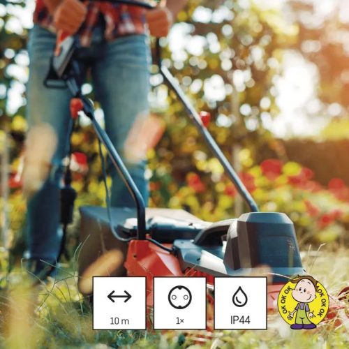 Emos P01810 Hosszabbító 10 m / 1 aljzat / fekete / gumi-neoprén / 250 V / 1,5 mm2