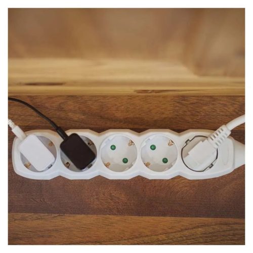 Emos P0525R Hosszabbító 5 m / 5 aljzat / fehér / PVC / 1,5 mm²