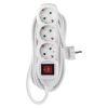 Emos P1325R Hosszabbító 5 m / 3 aljzat / kapcsolós / fehér / PVC / 1,5 mm²
