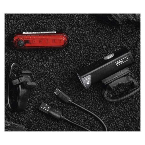 EMOS P3923 első + hátsó tölthető LED kerékpár lámpa, 90 lm, 500 mAh/3,7V