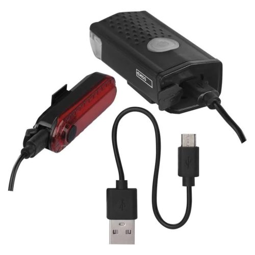 EMOS P3923 első + hátsó tölthető LED kerékpár lámpa, 90 lm, 500 mAh/3,7V