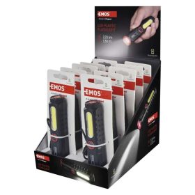   Emos P4720 LED-es újratölthető műanyag zseblámpa P4720, 120 lm, 10 PCS, display box