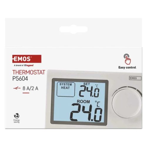 EMOS Manuális vezetékes szobatermosztát P5604