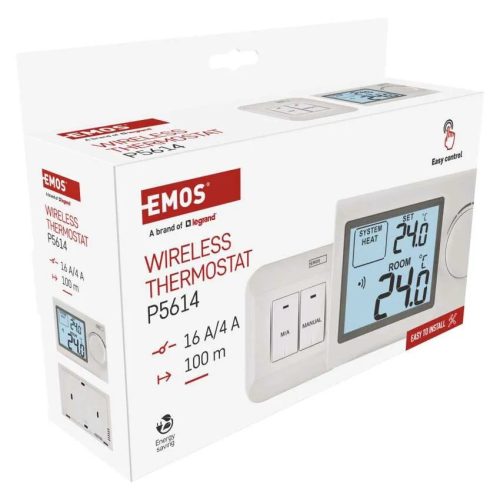 EMOS Manuális vezeték nélküli szobatermosztát P5614