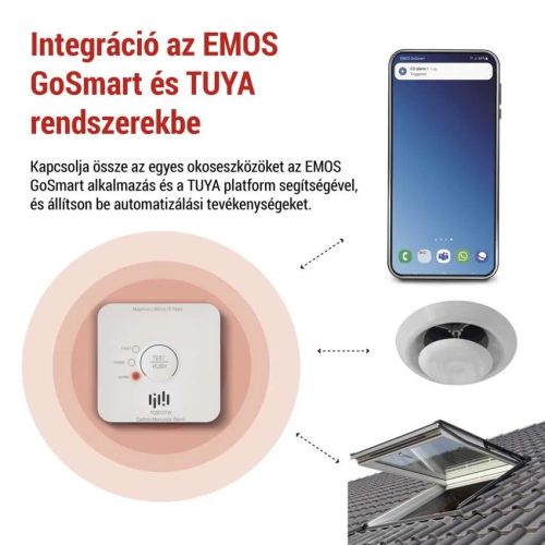 EMOS GoSmart Okos Szén-monoxid érzékelő TCS0101W wifivel (P56400S)