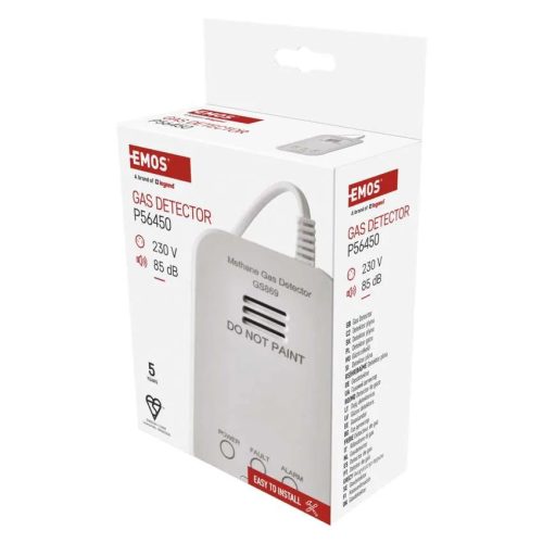EMOS GS869 gázérzékelő, 230V tápellátás, fehér (P56450)