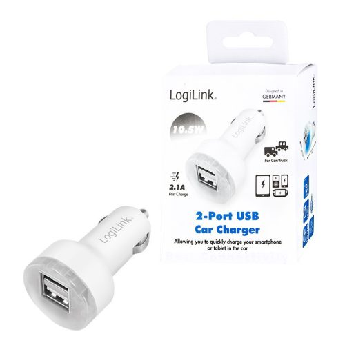 Logilink USB autós töltő, 10,5W