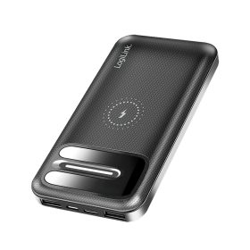   Logilink Power bank 8000 mAh, vezeték nélküli töltés, + 2x USB-A (PA0305)