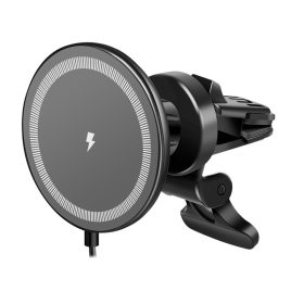   Logilink Mágneses, autós okostelefon tartó töltő funkcióval, kerek (PA0333)