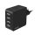 Logilink 4 portos USB fali töltő, 4x USB-A, 24 W, fekete