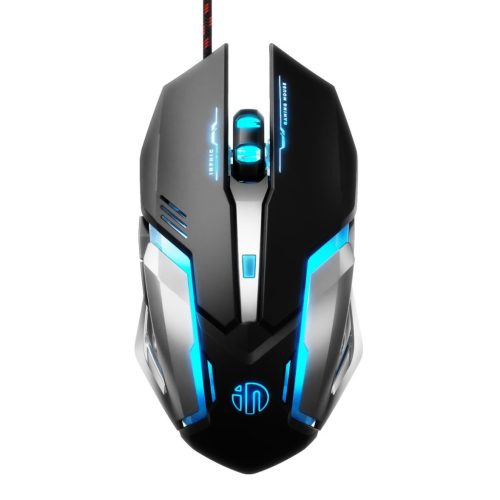 Inphic PB6S vezetékes gamer egér, fekete/szürke