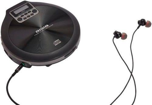 Aiwa PCP-850BK Hordozható MP3 Discman X-HyperBass és 50mp ESP védelemmel, fülhallgatóval és igényes tárolóval, fekete (PCP-850BK)