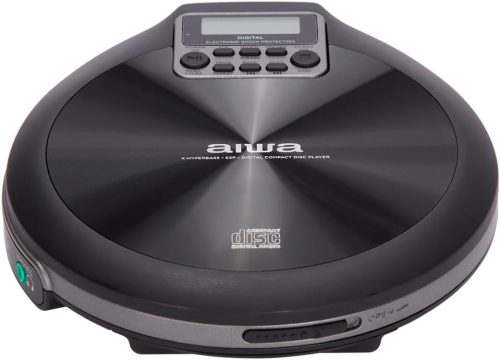 Aiwa PCP-850BK Hordozható MP3 Discman X-HyperBass és 50mp ESP védelemmel, fülhallgatóval és igényes tárolóval, fekete (PCP-850BK)