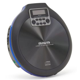   Aiwa PCP-850BL Hordozható MP3 Discman X-HyperBass és 50mp ESP védelemmel, fülhallgatóval és igényes tárolóval, kék (PCP-850BL)