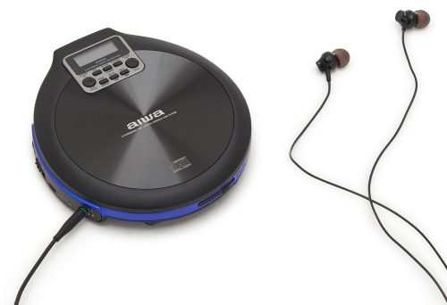 Aiwa PCP-850BL Hordozható MP3 Discman X-HyperBass és 50mp ESP védelemmel, fülhallgatóval és igényes tárolóval, kék (PCP-850BL)