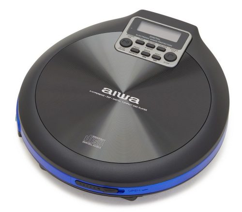 Aiwa PCP-850BL Hordozható MP3 Discman X-HyperBass és 50mp ESP védelemmel, fülhallgatóval és igényes tárolóval, kék (PCP-850BL)