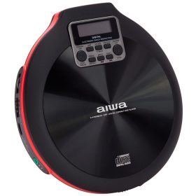   Aiwa PCP-850RD Hordozható MP3 Discman X-HyperBass és 50mp ESP védelemmel, fülhallgatóval és igényes tárolóval, piros (PCP-850RD)