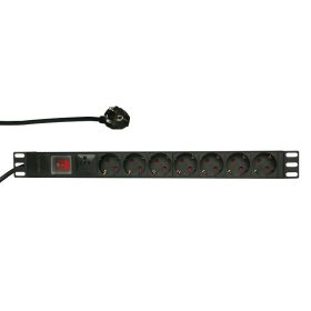  Logilink 19 "PDU 7 x CEE7 / 3 aljzat, túlfeszültség-védelemmel és kapcsolóval (PDU7C01)