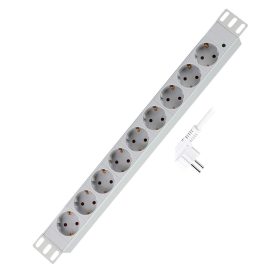   Logilink 19" PDU 9 utas német aljzat, világosszürke (PDU9C05)