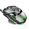 Inphic PG1 vezetékes gamer egér, ezüst/zöld