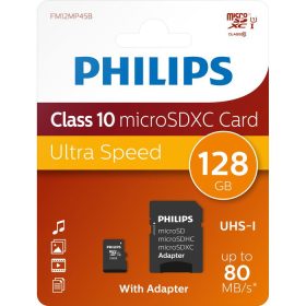   Philips 128GB Class10 microSDXC UHS-I Memóriakártya + Adapter PH666998