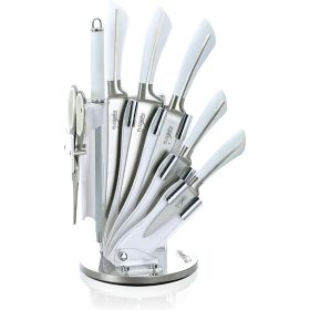   Platinum PL S10W Fehér színű késkészlet forgatható tartóval