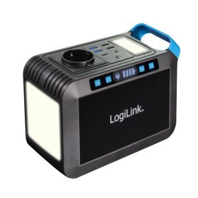   Logilink Hordozható erőmű, 300 W, 64 000 mAh, 7x kimenet, IP20, fekete/kék (PPS0301)