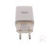 Well hálózati töltő fehér, 2USB 2,4A, PSUP-USB-W22401WE-WL
