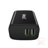 Well hálózati töltő fekete, 2USB 2,4A, PSUP-USB-W22402BK-WL
