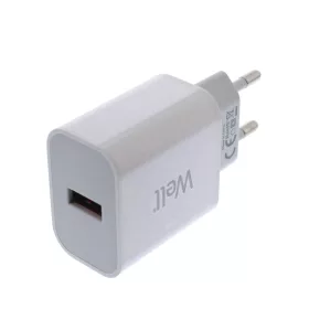   Well PSUP-USB-WQ11803WE-WL fali töltő 1 USB QC 3.0 18W, fehér