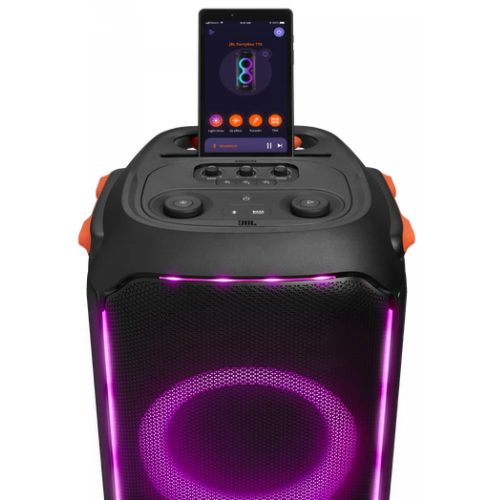JBL Partybox 710 (Party hangszóró 800W RMS erőteljes hangzással, beépített lámpákkal és cseppálló kialakítással), fekete
