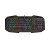 Rebeltec Patrol megvilágított játékbillentyűzet, RGB LED-es, USB interfész, 12 multiméd