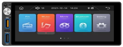 Well Play-Car-Gemini-WL érintőképernyős autórádió, Multimédiás lejátszó, 6,86", Bluetooth