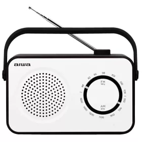   Aiwa R-190BW Stílusos és Hordozható Rádió a Mindennapokra, fehér/fekete színben