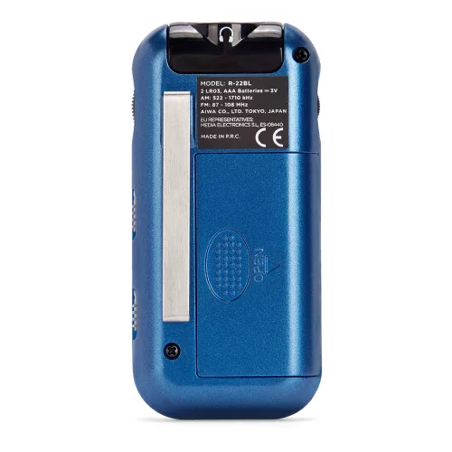 Aiwa R-22BL Hordozható, Stílusos, Vintage, Japán Zsebrádió kék színben