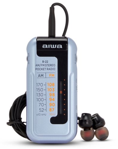 Aiwa R-22SL Hordozható, Stílusos, Vintage, Japán Zsebrádió szürke színben