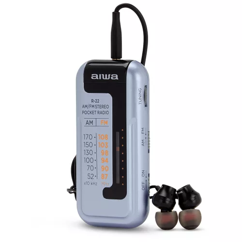 Aiwa R-22SL Hordozható, Stílusos, Vintage, Japán Zsebrádió szürke színben