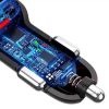 Dudao QC3 univerzális autős töltő 3 x USB gyors töltés 3.0, 2.4A, 18W, fehér