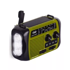  Trevi RA 7F30BT ZÖLD Hordozható rádió, Bluetooth és médialejátszás, akkus, napelemes és dinamós