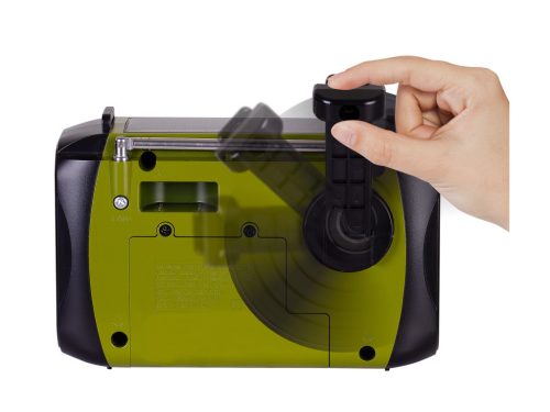 Trevi RA 7F30BT ZÖLD Hordozható rádió, Bluetooth és médialejátszás, akkus, napelemes és dinamós