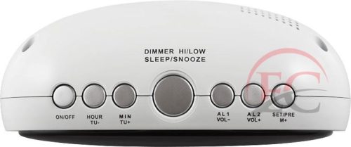 ECG RB 010 White Rádiós ébresztőóra