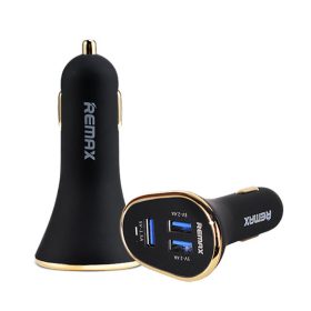 Remax RCC 302 szivargyújtó töltő 3xUSB 6,3A fekete