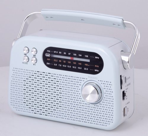 Trevi RDA 70 BR Klasszikus Retro FM/AM/SW rádió, Bluetooth-tal, USB és SD kártya bemenet, beépített akku, zöldes-kék szín (RDA70BR04)