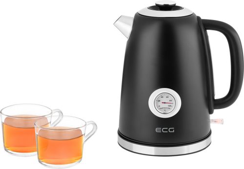 ECG RK 1700 Magnifica Nero Elektromos vízforraló rozsdamentes 1,7L